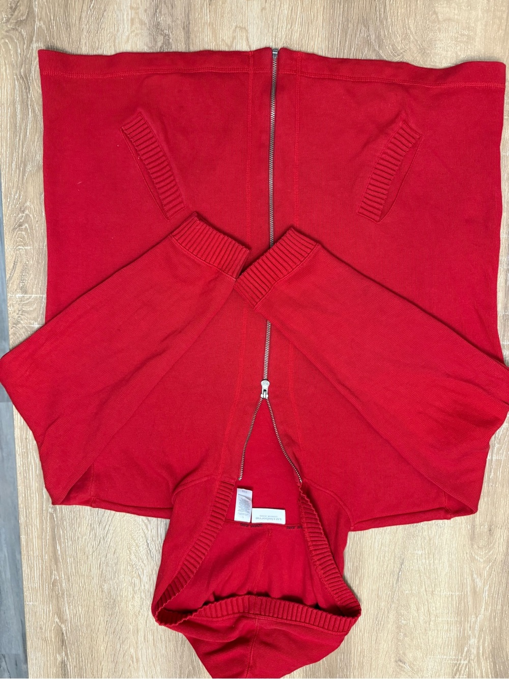 Liz Claiborne Red Zip-Front Sweater Hoodie